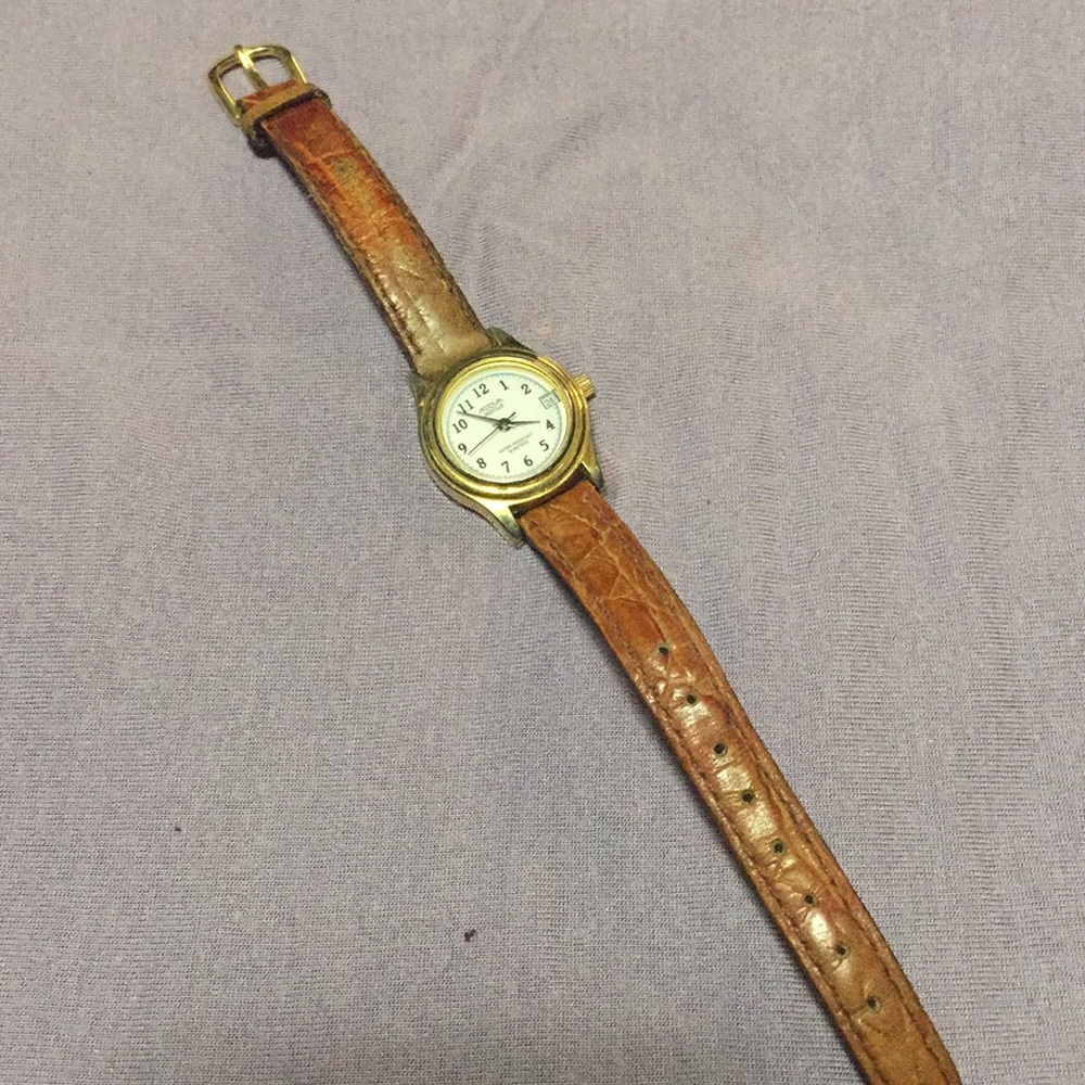 Brown genuine leather watch